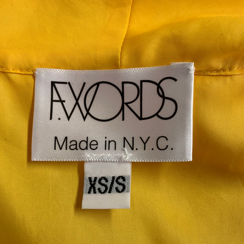 F.WORDS Size XS/S Yellow White Mixed Patterns Windbreaker Jacket