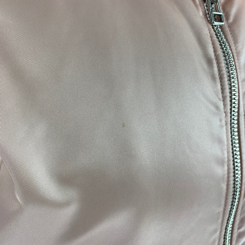 HELMUT LANG Size M Pink Nylon Bomber Jacket