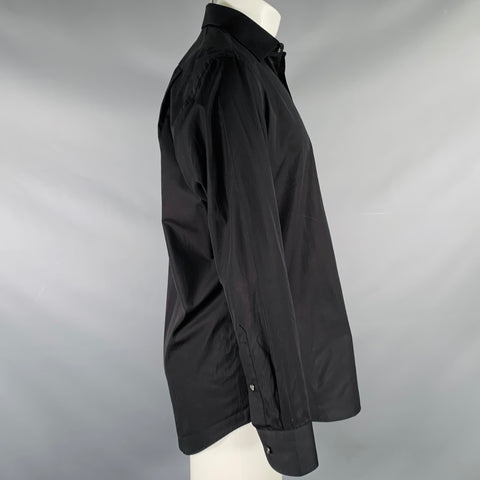 HUGO BOSS Size M Black Cotton Button Up Long Sleeve Shirt