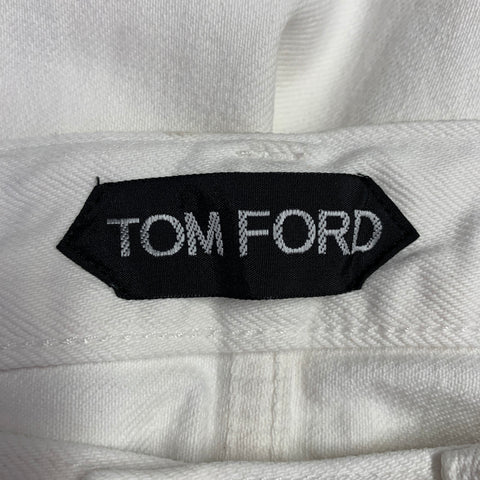 TOM FORD Size 31 White Cotton Button Fly Jeans