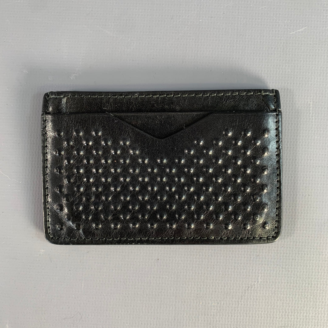 ALEXANDER MCQUEEN Black Textured Leather Wallet