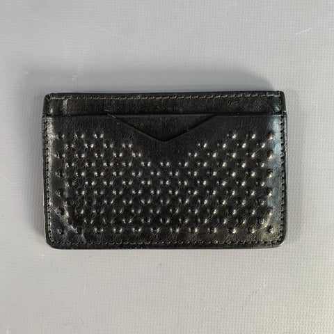 ALEXANDER MCQUEEN Black Textured Leather Wallet