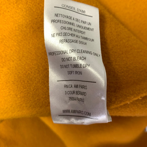 AMI by ALEXANDRE MATTIUSSI Size 38 Yellow Mustard Wool  Cashmere Coat
