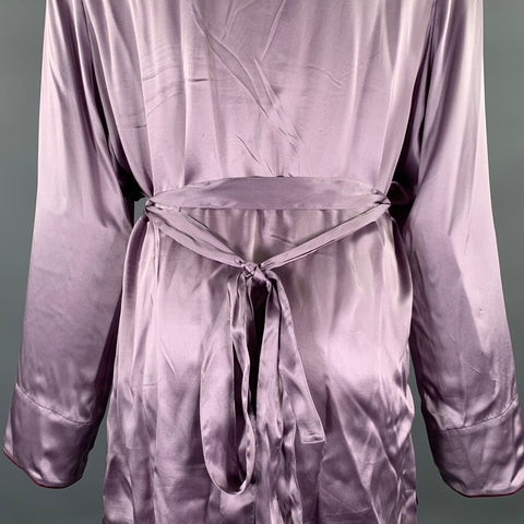 ANN DEMEULEMEESTER Size M Purple Violet Silk Robe