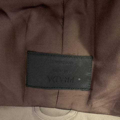 PRADA Size L Green Olive Solid Belted Coat