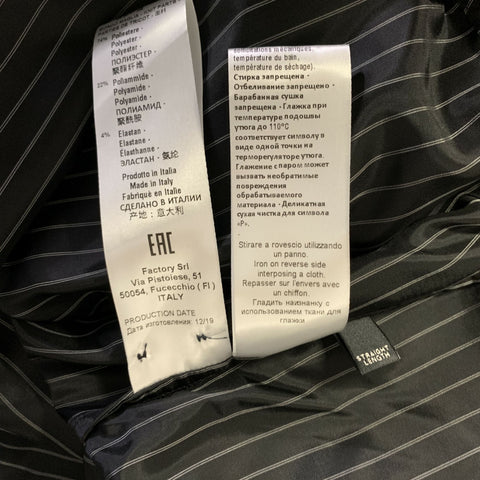 NEIL BARRETT AW2021 Size L Black White Pinstripe Viscose &  Cupro Long Sleeve Shirt