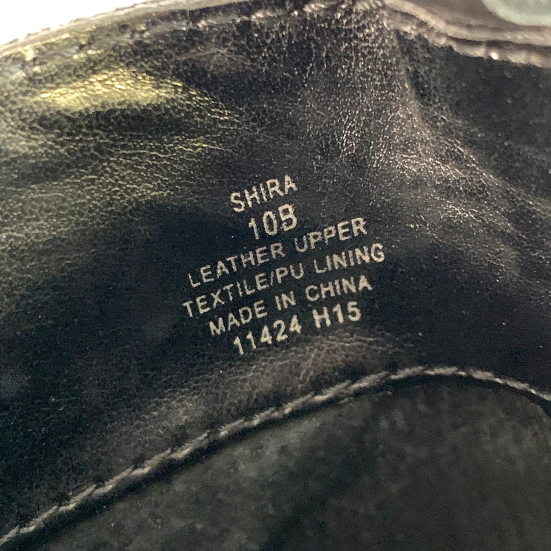 LAUREN by RALPH LAUREN Size 10 Shira Black Leather Double Side Zipper Boots