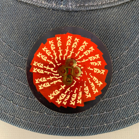 KAPITAL Size 7 1/2 Indigo Mixed Fabrics Patchwork Cotton Hat
