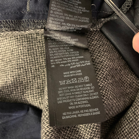 TED BAKER Size 36 Grey Black Marled Wool Polyester Suit