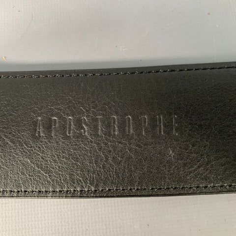 APOSTROPHE Size M Black Patent Leather Double Buckle Belt