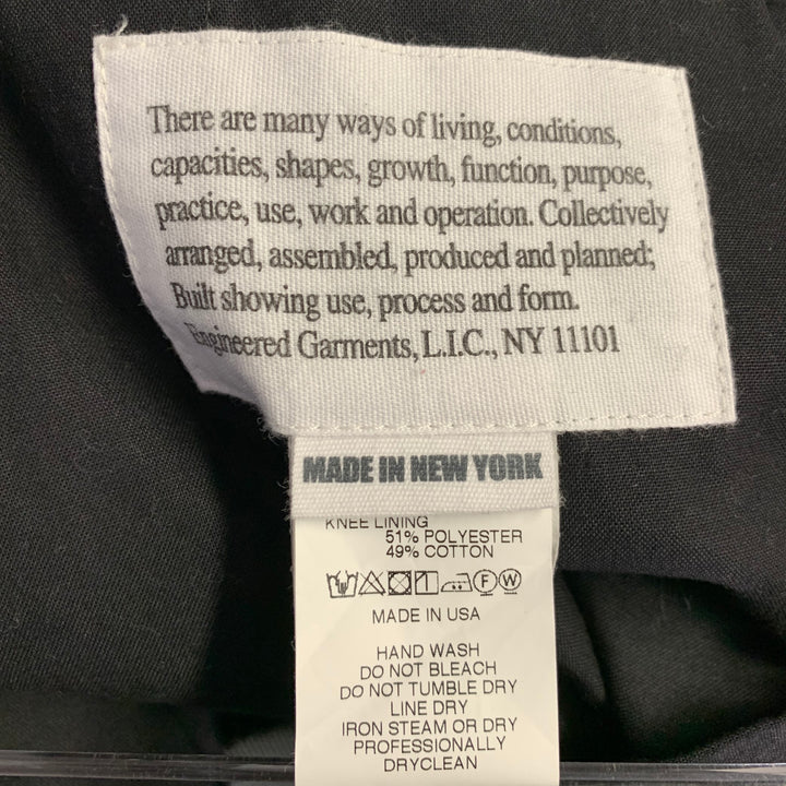 ENGINEERED GARMENTS Size 34 Grey Metallic Herringbone Acrylic Blend Casual Pants