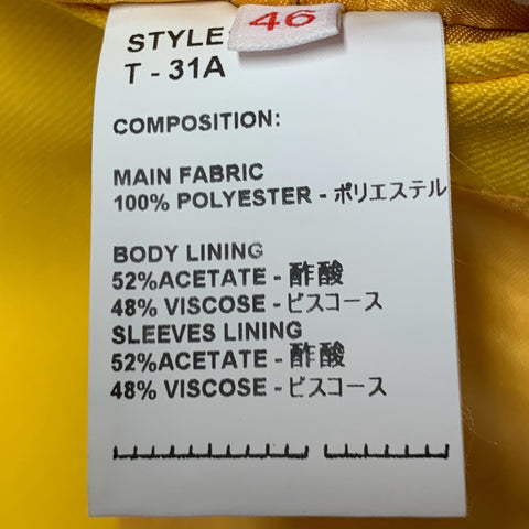 RANDOM IDENTITIES Chest Size 42 Yellow Black Polyester Notch Lapel 30 33 Suit