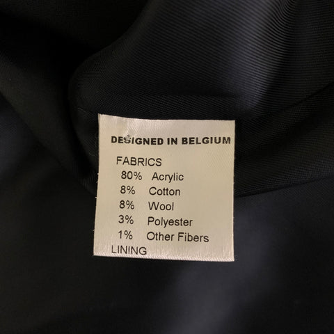 WALTER VAN BEIRENDONCK FW 2021 Size 40 Blue Orange Black Acrylic Blend Croc Embroidered Coat
