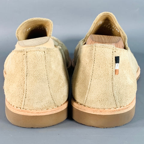 ALLEN EDMONDS Size 13 Denali Beige Vegetable Tanned Suede Crepe Sole Slip On Venetian Loafers