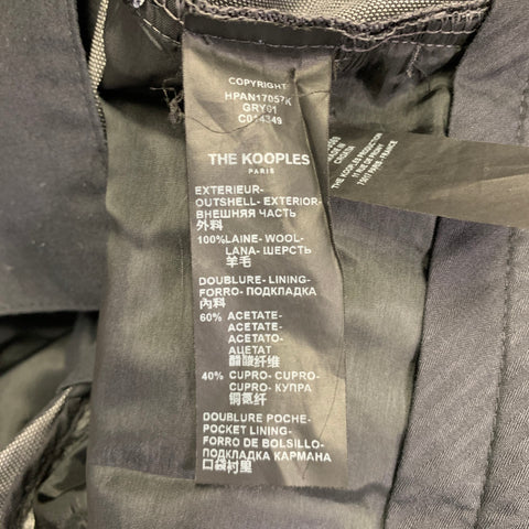 THE KOOPLES Size 38 Grey Wool Notch Lapel Suit