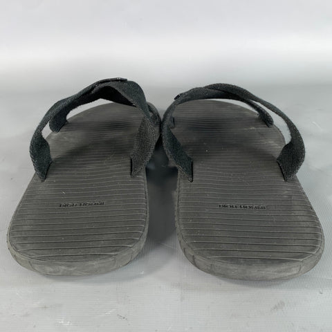 DIOR HOMME Size 10 Black Mixed Fabrics Rubber Canvas Straps Sandals