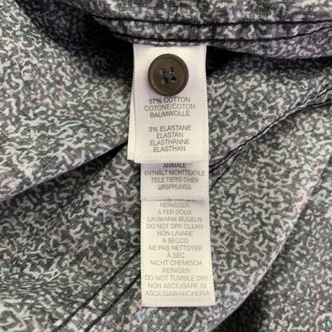 PS by PAUL SMITH Size XL Black Burgundy Navy Marble Long Sleeve Shirt