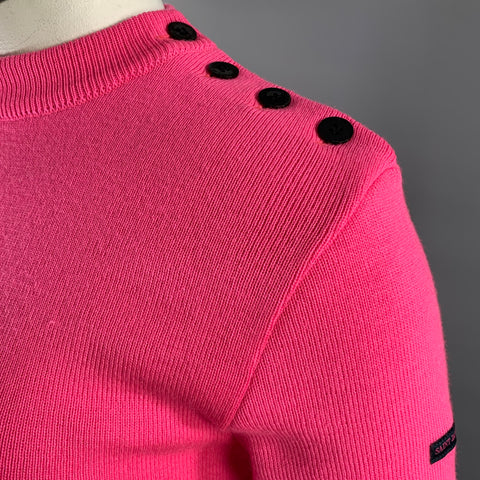 SAINT JAMES Size L Pink Wool Knitted Sailor Sweater Womens