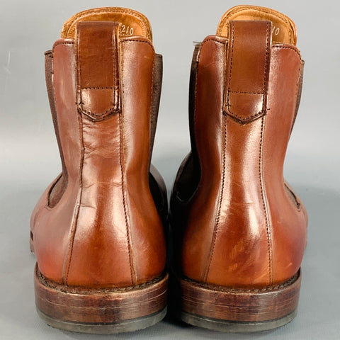 ALLEN EDMONDS Size 11 Liverpool Brown Leather Ankle Chelsea Boots