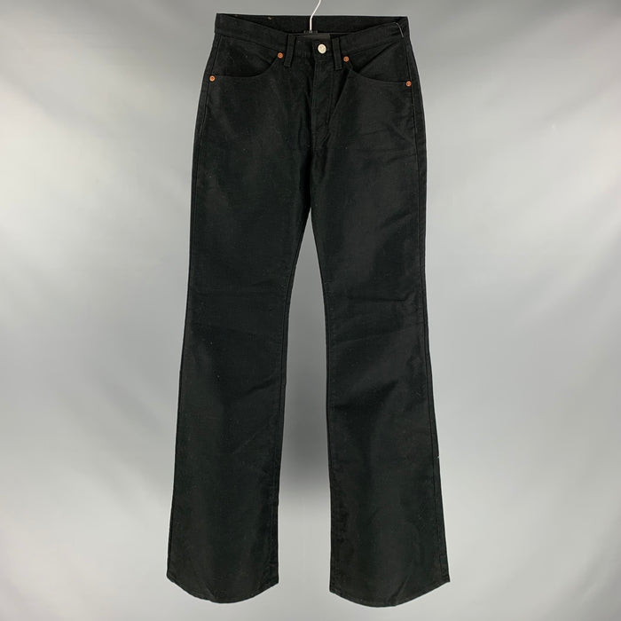 GUCCI Size 28 Black Cotton Bootcut Jeans