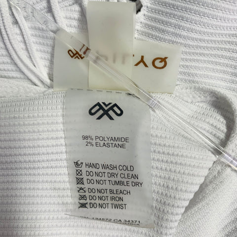PILYQ Size M Monique White Polyamide Blend Fringe Sleeveless Casual Top