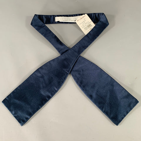 BRENDA KETT Navy Silk Bow Tie