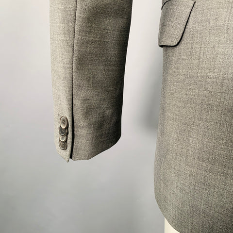 HUGO BOSS Size 38 Grey Virgin Wool Blend Single Breasted Sport Coat