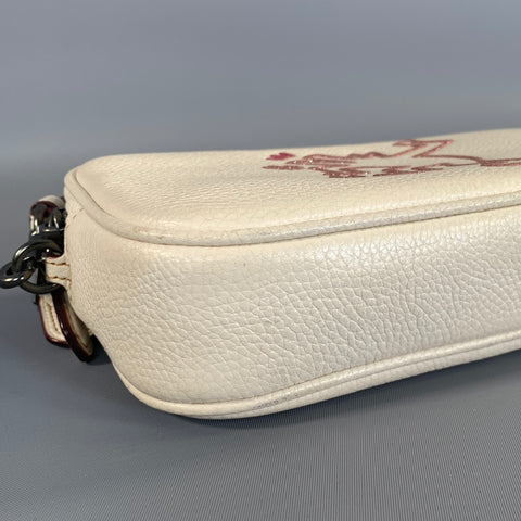 COACH SS2018 Tan Pink Glitter Leather Cross Body Bag