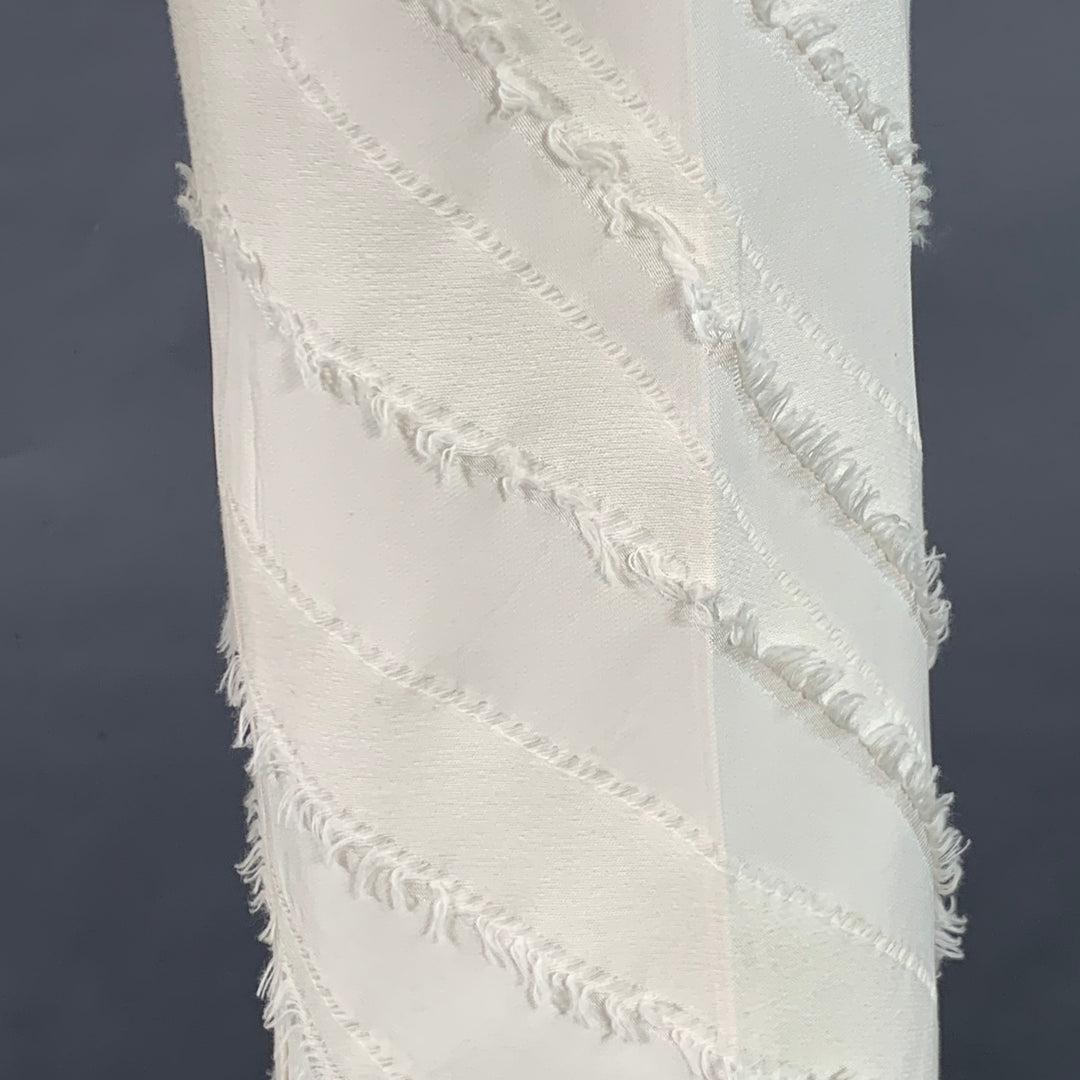 ZADIG & VOLTAIRE Size XS White Viscose Cotton Textured Tapered Zip Fly Dress Pants