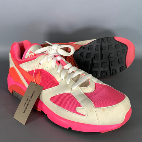 COMME des GARCONS HOMME PLUS Size 11 Pink White Color Block Nylon Sneakers