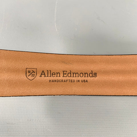 Ceinture en cuir ALLEN EDMONDS taille 36, rayures noires et bleues