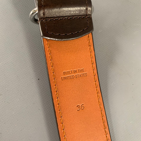 SHINOLA Size 36 Black Leather Belt