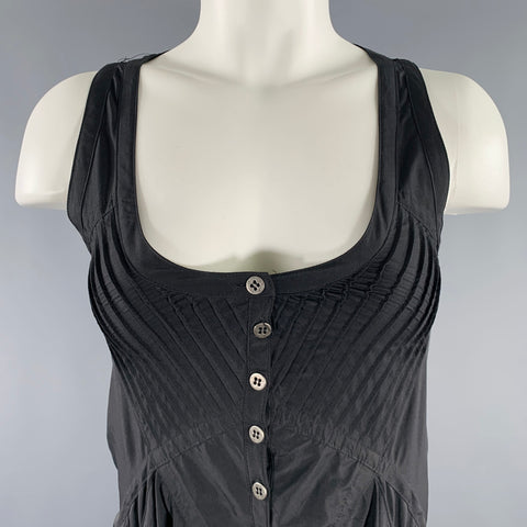 ALLSAINTS Size 4 Black Polyester Blend Asymmetrical Dress