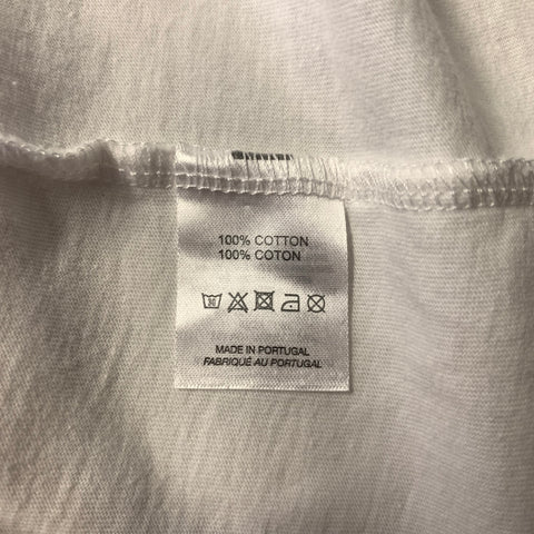 RON DORFF Size L White Black Graphic Cotton Oversized Tank Top