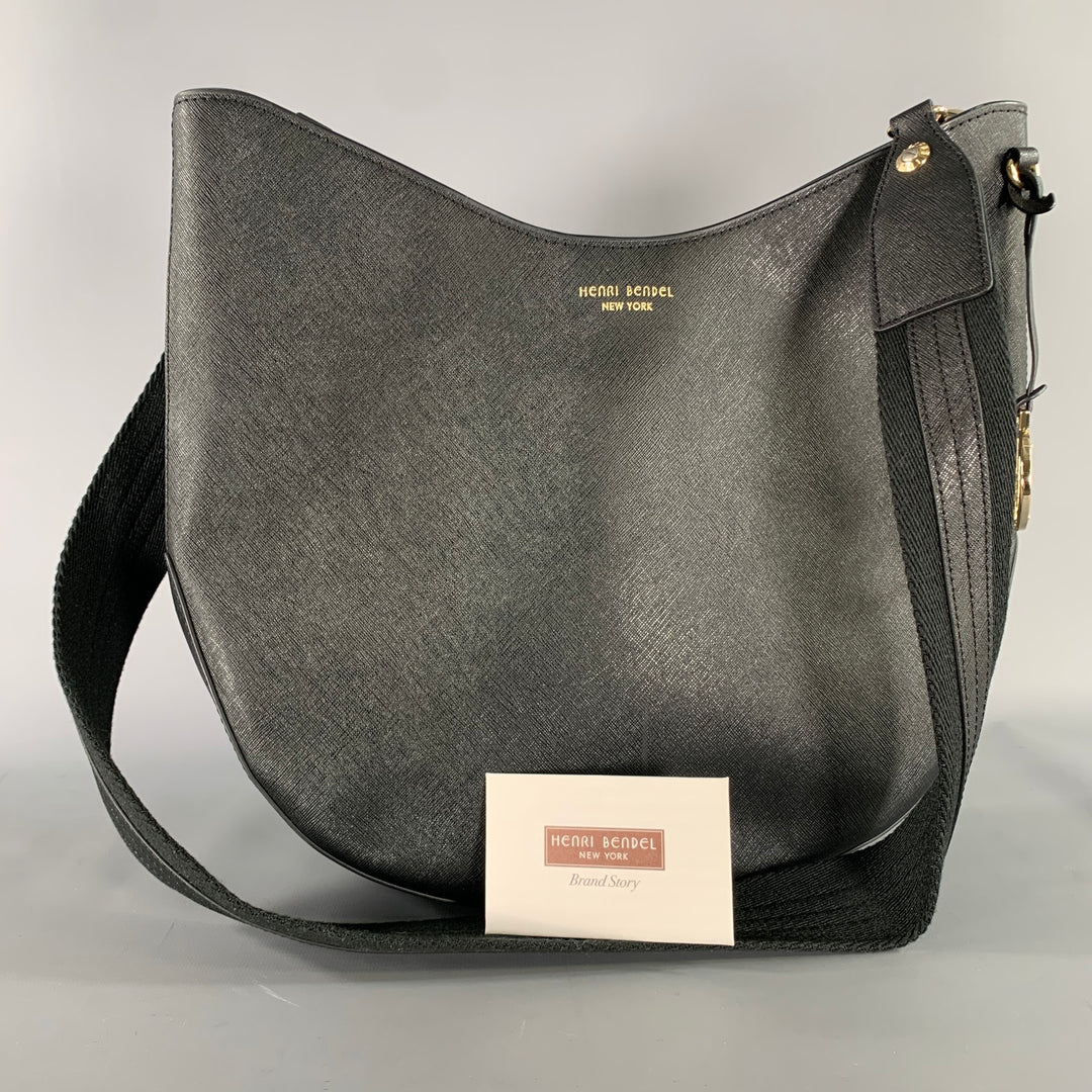 HENRI BENDEL Black Saffiano Leather Hobo Bags