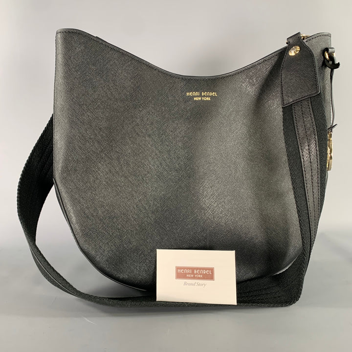 HENRI BENDEL Black Saffiano Leather Hobo Bags