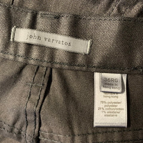 JOHN VARVATOS Size 36 Black Waxed Polyester Blend Button Fly Jeans