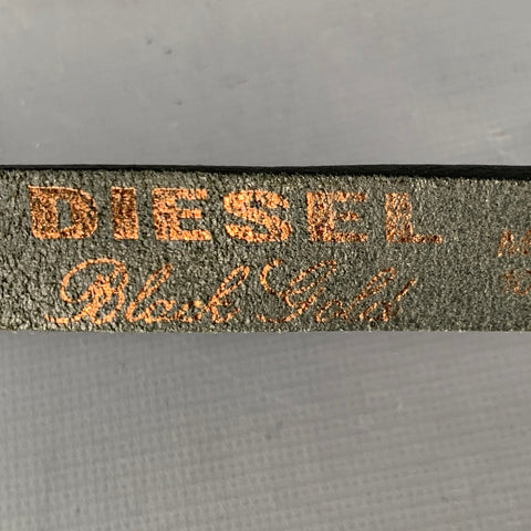 DIESEL BLACK GOLD Black Canvas Leather Suspenders
