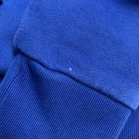 MAISON KITSUNE Size XS Blue Orange Logo Cotton Hooded Sweatshirt