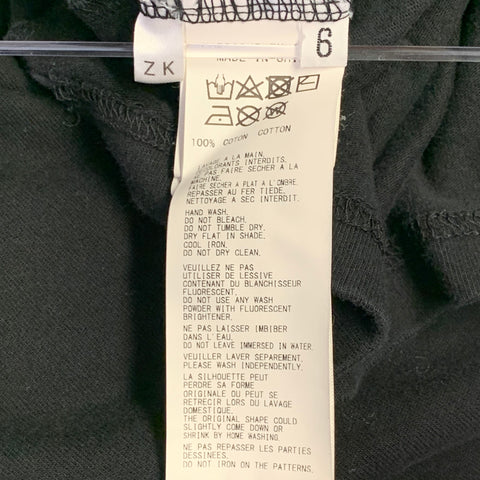 YOHJI YAMAMOTO Size XXL Black Grey Logo Cotton Crew Neck Pullover