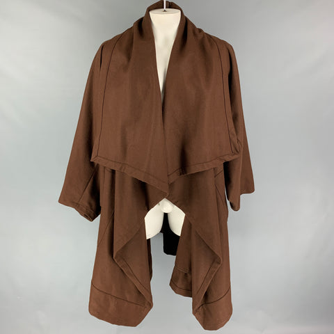 MONITALY Size M/L Voguar Brown Wool Nylon Oversized Coat