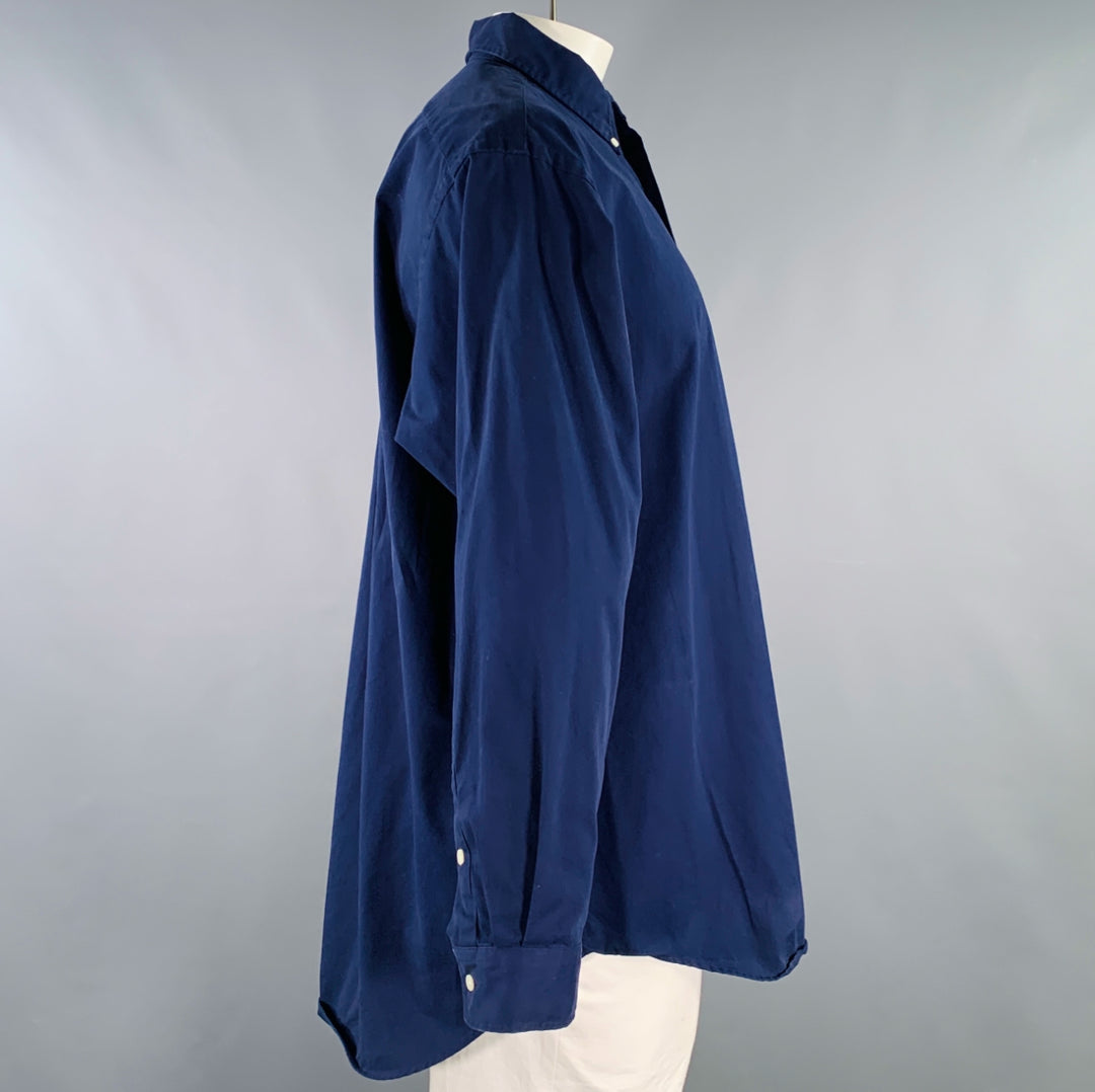 RALPH LAUREN Size XL Blake Navy Cotton Button Down Long Sleeve Shirt