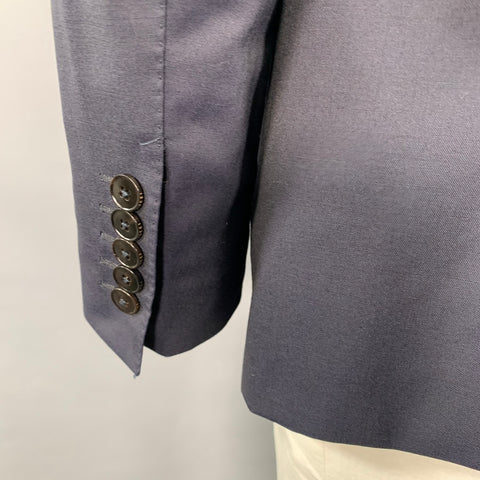 GUCCI Size 42 Long Navy Wool Single Breasted Sport Coat