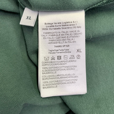 BOTTEGA VENETA Size XL Green Cotton Crew Neck T-shirt