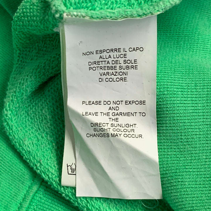 MSGM Size M Alessandro Green Graphic Cotton Crew Neck Sweatshirt