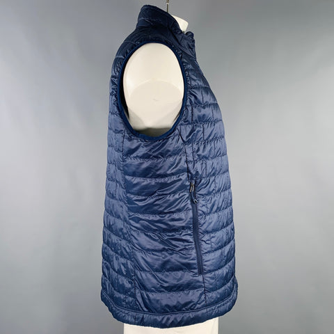 PATAGONIA Size XL Navy Quilted Polyester Zip Pockets Vest