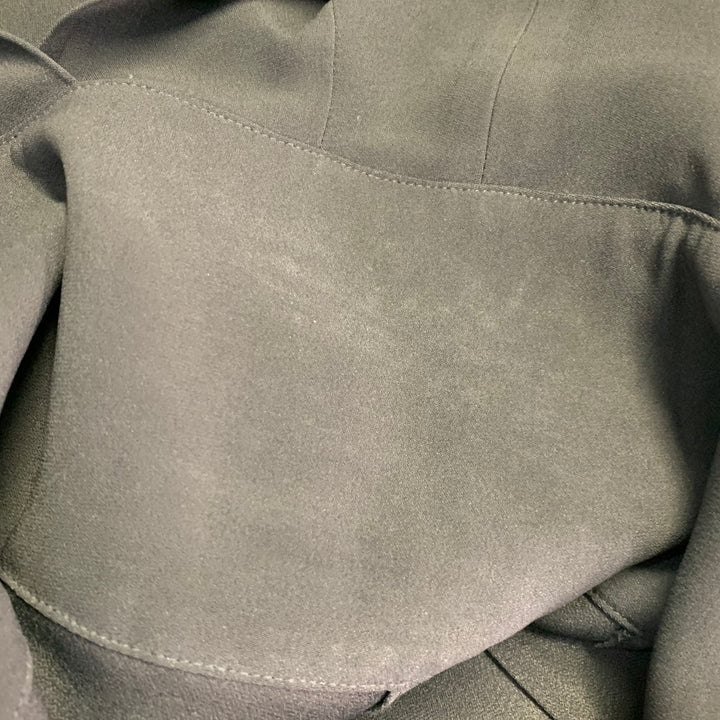 LA PERLA Size 4 Black White Viscose Blend Faux Pearl Embellishment V-Neck Jumpsuit