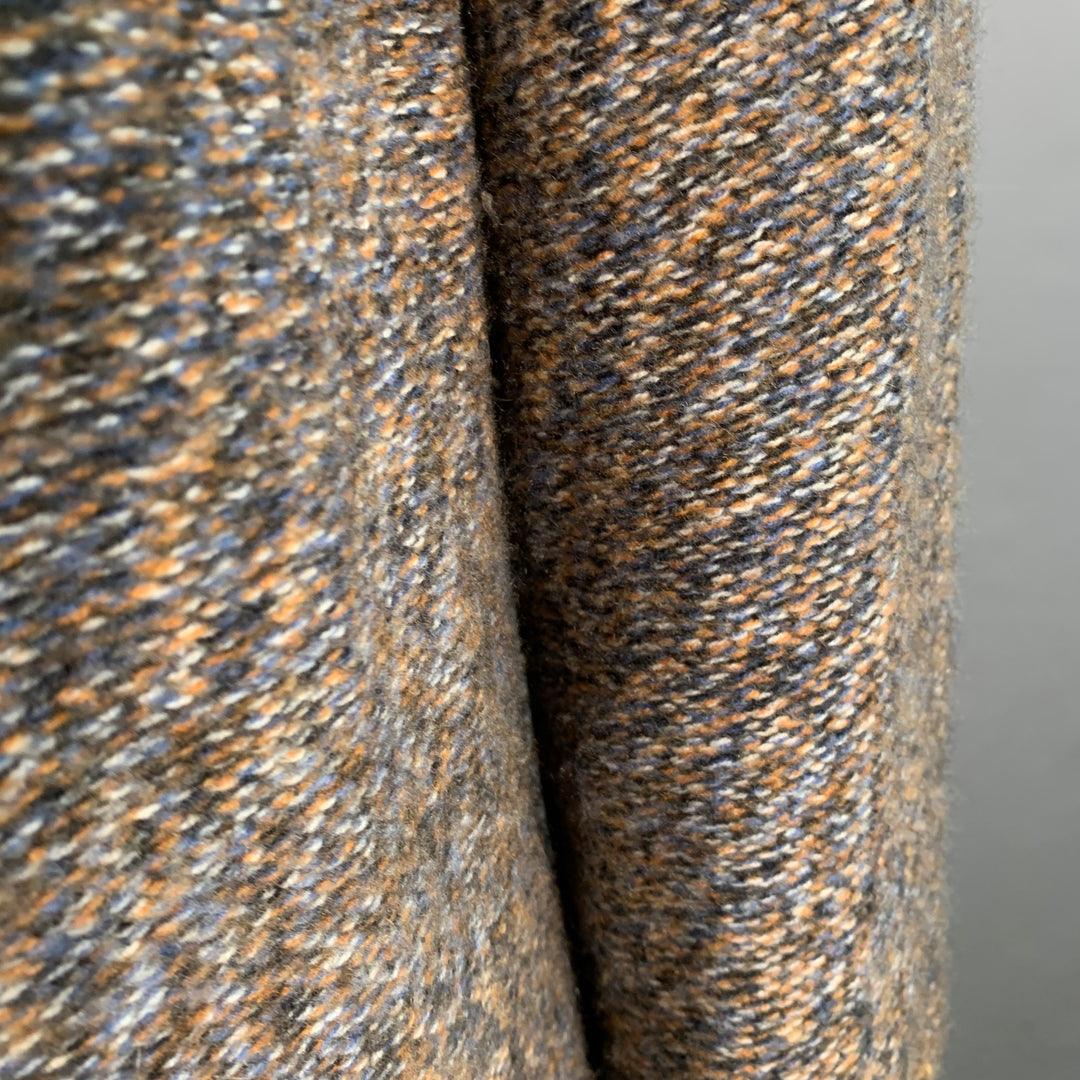 THEORY Size L Karenia Yellow Grey White Cashmere Melange High Neck Sweater