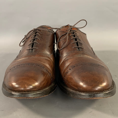 ALLEN EDMONDS Size 11.5 Brown Leather Oxford Lace Up Shoes