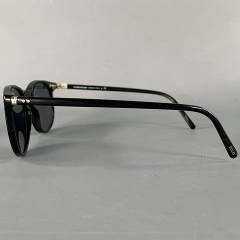 POLO by RALPH LAUREN Black Acetate Round Sunglasses